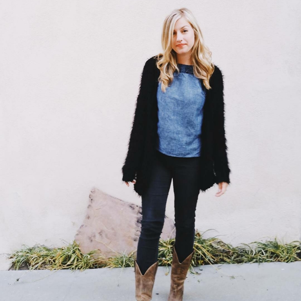 Anthropologie Black Fuzzy Cardigan